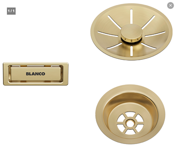 BLANCO Afløb InFino satin gold 1x3,5''UXI